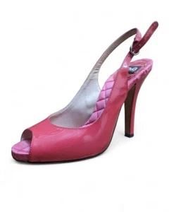 Zapatos de salón Dolce & Gabbana de charol con honda trasera en rosa - Imagen 1 de 16