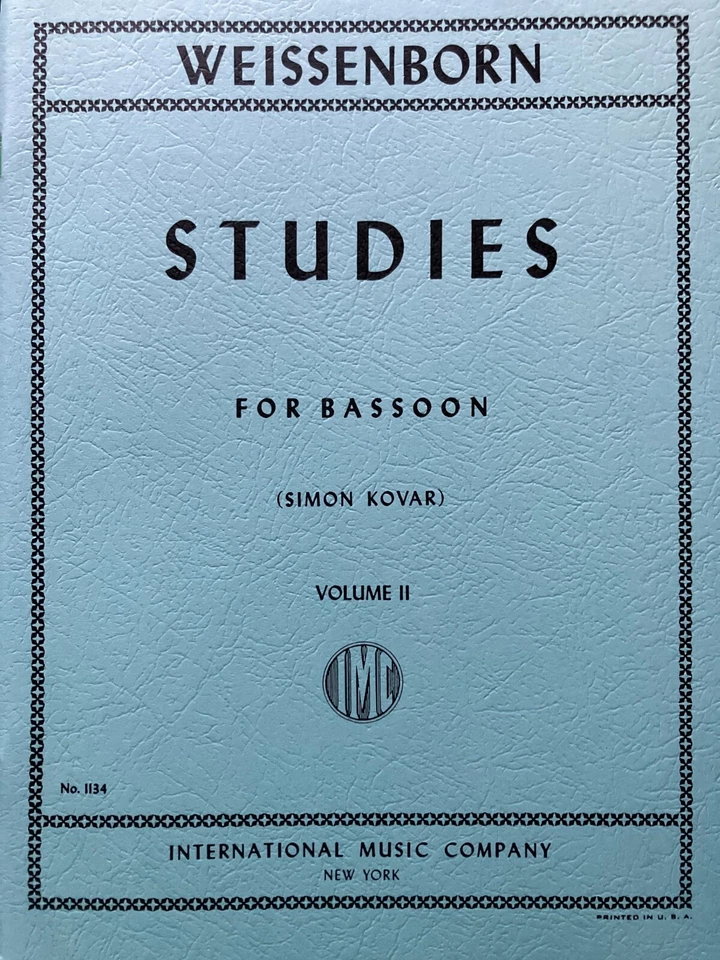 50 Advanced Studies, Op. 8 Book 2 for bassoon (IMC # 1134) - Image 1 of 1
