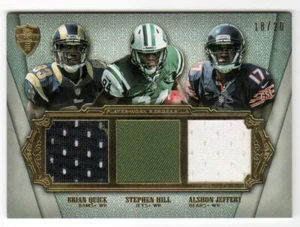 Tarjeta de camiseta Topps Supreme Six 2012 Quick Hill Jeffery Broyles Randle Sanu 18/20 - Imagen 1 de 2