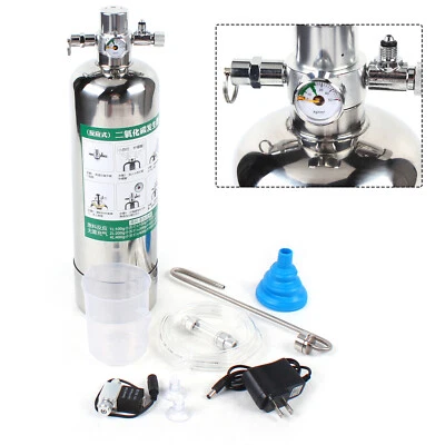Kit generador de CO2 2L acuario para acuario hágalo usted mismo sistemas de CO2 con válvula solenoide Foto 1 de 4