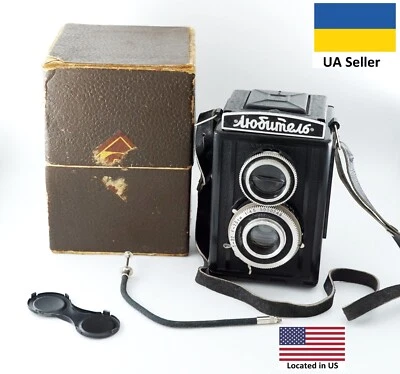 CÁMARA SOVIÉTICA LOMO 6x6 antigua LUBITEL TLR 120 película formato medio, en caja Foto 1 de 4