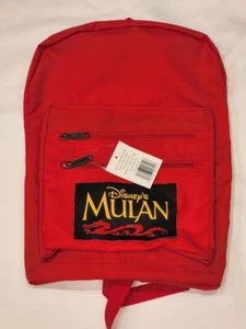 Vintage Disney Mulan Backpack Red 90s New With Tags Promotional - Picture 1 of 2