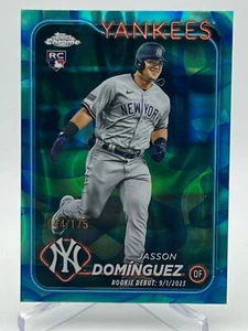 2024 Topps CHROME UPDATE JASSON DOMINGUEZ RC AQUA BLUE LAVA LAMP /175 #USC70 - Picture 1 of 2
