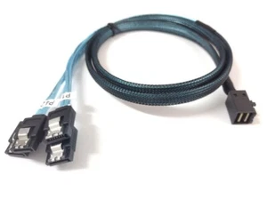 mSAS 12Gbps miniSAS Kabel SFF-8643 auf 4x SATA 1m mini SAS LSI Avago Adaptec - Bild 1 von 1