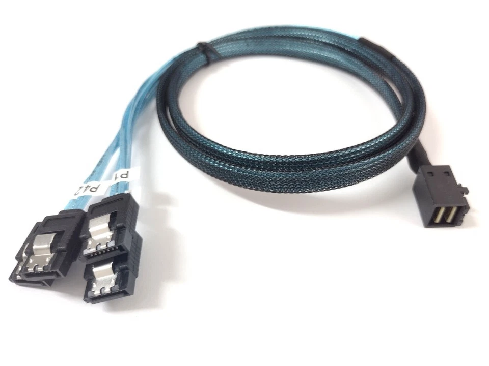 mSAS 12Gbps miniSAS Cable SFF-8643 to 4x SATA 1m mini SAS LSI Avago Adaptec - Image 1 of 1