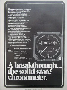 11/1977 PUB SMITHS INDUSTRIES AVIATION CHRONOMETER CHRONOMETRE ORIGINAL AD - Picture 1 of 1