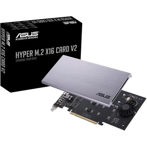 ASUS Hyper M.2 X16 PCIe 3.0 X4 Expansion Card V2 Supports 4 NVMe M.2 - Afbeelding 1 van 8