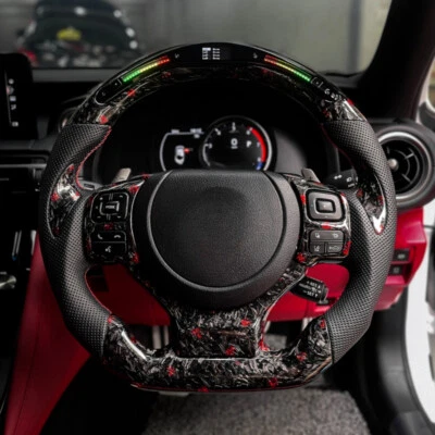 LED Red Forged Carbon Fiber Steering Wheel for Lexus IS250 IS350 ES300 GS350 - Image 1 of 4