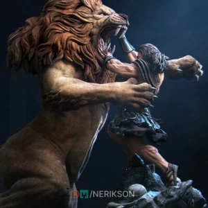 Heracles & the Nemean Lion | 3D Printed Diorama | DnD | Wargaming | Art Piece - Picture 1 of 9