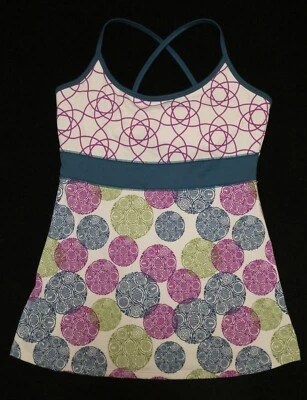 Soybu Mujer Verde/Azul/Fucsia/Blanco Estampado Cruzado Espalda Sujetador Deportivo Top Talla S Foto 1 de 4