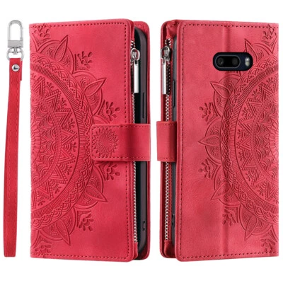 Funda para LG G8X ThinQ Cuero Datura Cremallera Ranuras para Tarjetas Billetera Abatible Bolsillo Cubierta Foto 1 de 4