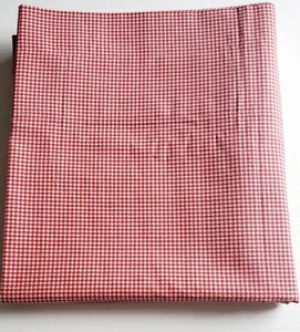 Vintage Waverly Red Check Rod Pocket Curtain Panel - 100% Cotton - 52" x 82" - Bild 1 von 5