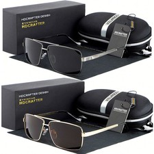 Black Polarized Pilot Men Glasses Outdoor Sports Eyewear Driving Uv Sunglasses