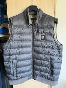 Belstaff Down Filled Nylon Gilet Coffee XXL 24” PTP - Picture 1 of 4