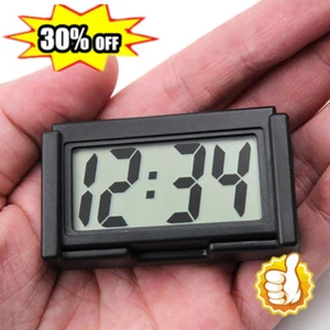 Mini LCD Bildschirm Digital Uhr Selbstklebende Auto Innenraum Auto X8P8 - Picture 1 of 10