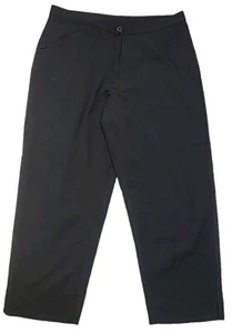 Patagonia Rhythm Women's Mid Rise Capri Pants Size 8 Black 100% Nylon Zip Pocket - Picture 1 of 10