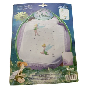 Disney Fairies Tinker Bell Afghan Counted Cross Stitch Kit Pre-Fringed 34" x 43" - Picture 1 of 5