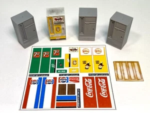HO Scale Resin Soda Pop Vending Machines Unpainted (set of 4 with decals (2373) - Picture 1 of 2