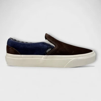 Vans Classic Slip-On Cerdo Gamuza “A Cuadros Marrón Azul Marino” VN000BVZBF1 Mujeres 7/Hombres 5.5 Foto 1 de 4
