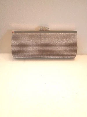 ECOSUSI Ladies Clutches Purses Crystal Rhinestone Party Evening Bags Gold - Image 1 of 4