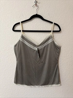 NUEVO CON ETIQUETAS The Limited Talla XL Cami Tank Encaje Lunares Estante Sujetador Soporte Marrón Y2K Años 90’s Foto 1 de 4