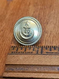 Uniform Button UK Navy Nautical Fouled Anchor And Star Above 7/8" - Picture 1 of 3