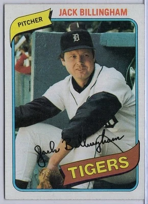 1980 Topps #603 Jack Billingham in EXMT Condition Tigers - Image 1 of 2