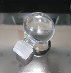 De colección Grande Pesado Transparente Redondo Vidrio Liso Decantador Botella Tapón Tapa Bola Topper - Imagen 1 de 24