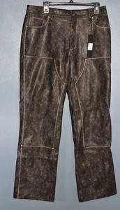 Nova Men Marley Wash Carpenter straight pants size  32 x 32  (faux leather) - Picture 1 of 11