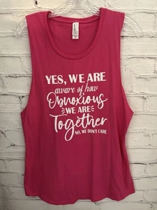 Camiseta Districk Muy Importante Rosa Gráfico Tanque SÍ, LO SABEMOS...Junior's XL - Imagen 1 de 13