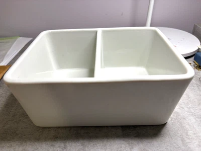 Cepillo de cerámica lavado rectangular cuenco porcelana pintura acuarela NUEVO Foto 1 de 4