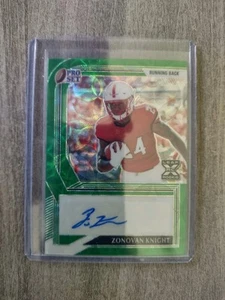 2022 Leaf Pro Set Zonovan Knight GREEN SCOPE AUTO 2/3 NEW YORK JETS - Picture 1 of 2