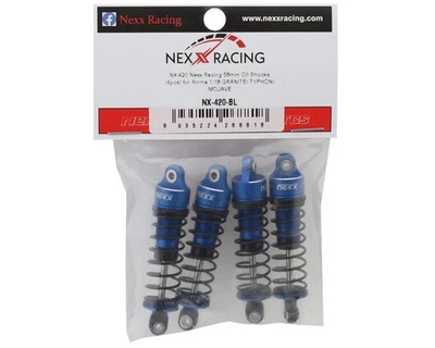 Arrma Grom NEXX Racing Threaded Aluminum Oil-Filled Shocks (blue) 4 - Image 1 of 2