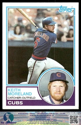 1983 Topps #619 Keith Moreland Chicago Cubs 83TB - Image 1 of 2