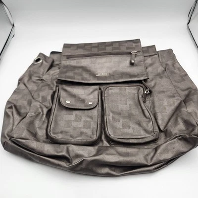 Bolsa de couro sintético Miche cinza geométrica concha clássica - Imagem 1 de 4