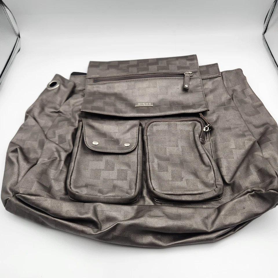 Bolso clásico Miche gris geométrico concha imitación cuero Foto 1 de 4