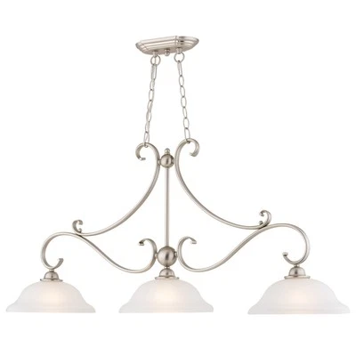 Monrovia 3 Light Linear Chandelier Brushed Nickel - Image 1 of 4