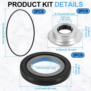 Front Axle Knuckle Vacuum Seals Kit Compatible for 2005 to 2019 F250 F350 CuXMU - Picture 1 of 11
