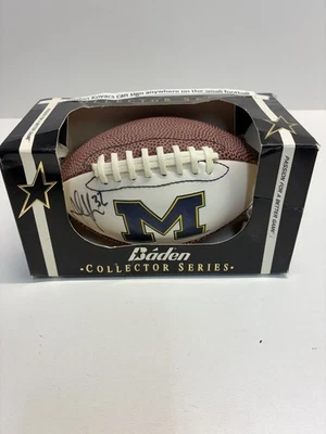 Baden Michigan Wolverines #32 Jordan Kovacs Signed Mini Football  - Image 1 of 4