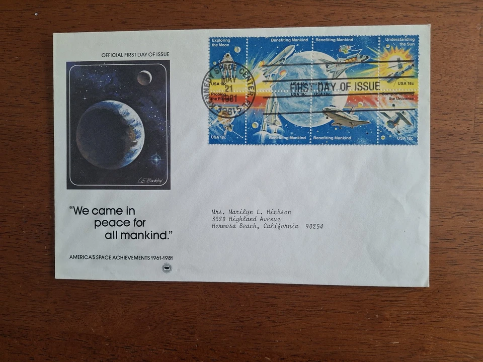 Space Achievement Issue #1912-19 FDC PCS Oversize cachet - Image 1 of 1