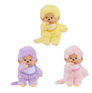 Monchhichi Colorful Assortment Plush Dolls 6" LOT OF 3 - Picture 1 of 4
