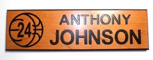 2000 Anthony Johnson 24 Team Used Orlando Magic Locker Room NBA Wooden Nameplate - Picture 1 of 1