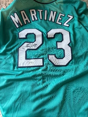 Tino Martinez Autographed Seattle Mariners Jersey (Teal #23)  PSADNA COA 1C73214 - Image 1 of 3