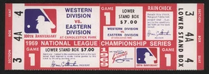 1969 GIANTS "PHANTOM" NLCS, Game 1, Full Ticket- SCARCE - Picture 1 of 1