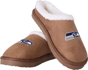 NEW Womens XS/S NFL Seattle Seahawks Faux Suede Girls Slippers fleece lining - Picture 1 of 7