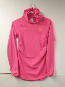 Youth L Nike Long Sleeve Shirt Pink Swoosh Hooded Pullover - Picture 1 of 7