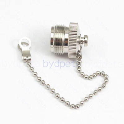 N female Copper Covers Dust Cap screw with Chain for N Male UHF PL259 Connector - Image 1 of 4