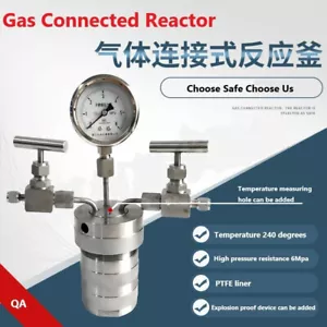Vaso reattore autoclave sintesi idrotermale + calibro di uscita ingresso 100 ml 6 MP - Foto 1 di 6