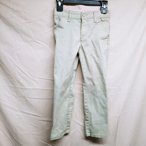 Cat & Jack Straight Girls Size 6 Khaki Flat Front Chino Pants - Picture 1 of 18