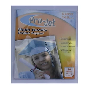 100 fogli di carta fotografica lucida per foto Projet 7x5 260 gsm - Foto 1 di 1